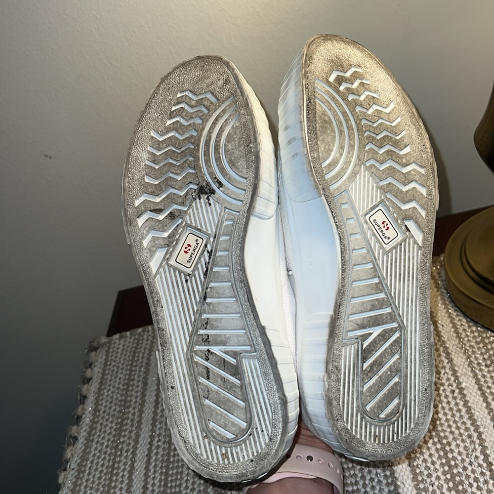 Superga Women’s White Canvas Sneakers Size 8 - Picture 6 of 6